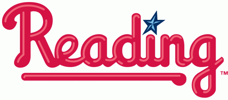 Reading Fightin Phils 2008-2012 Wordmark Logo iron on paper